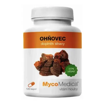 MycoMedica Ohňovec, extrakt, 400 mg, 120 rostlinných kapslí