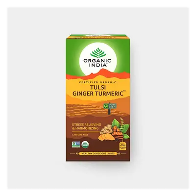 Organic India Tulsi kurkuma-zázvor BIO, 25 sáčků - Bio