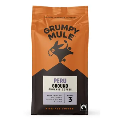 Grumpy Mule Peru Ground Coffee, 100% Arabica, mletá káva, BIO