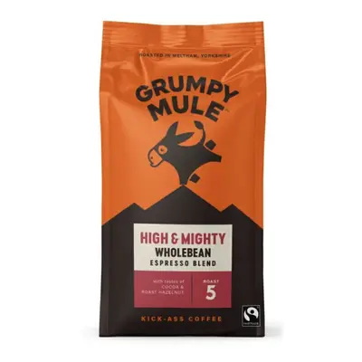 Grumpy Mule High & Mighty Wholebean Coffee, 100 % Arabica, zrnková káva, BIO