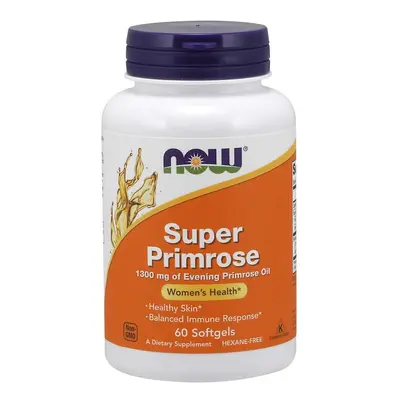 Now® Foods NOW Super Primrose 1300 mg, Pupalka dvouletá, 60 softgelových kapslí