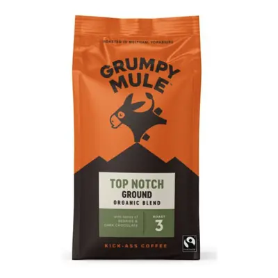 Grumpy Mule Top Notch Ground Coffee, 100 % Arabica, mletá káva, BIO