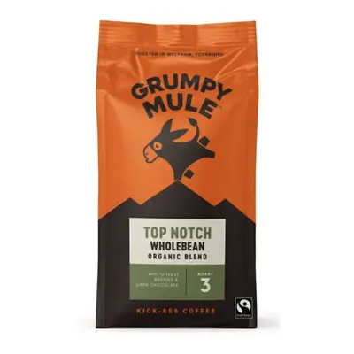 Grumpy Mule Top Notch Wholebean Coffee, 100 % Arabica, zrnková káva, BIO