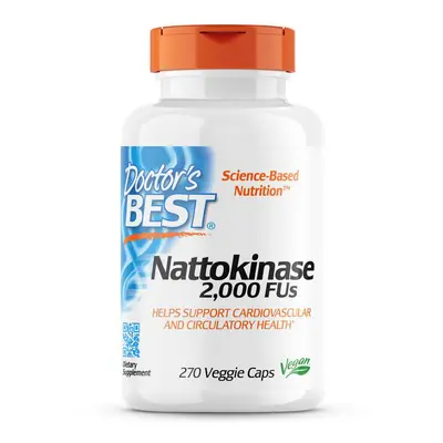 Doctor's Best Nattokinase, natokináza, 2000 FUs, 270 rostlinných kapslí