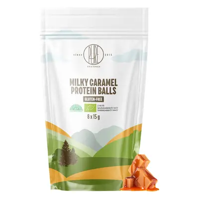 BrainMax Pure Protein Balls Milky Caramel, Proteinové kuličky, Mléčný karamel, BIO, 8 ks