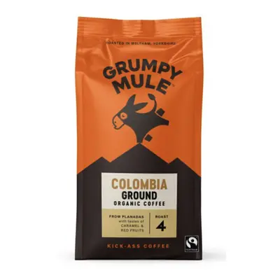 Grumpy Mule Colombia Ground Coffee, 100% Arabica, mletá káva, BIO