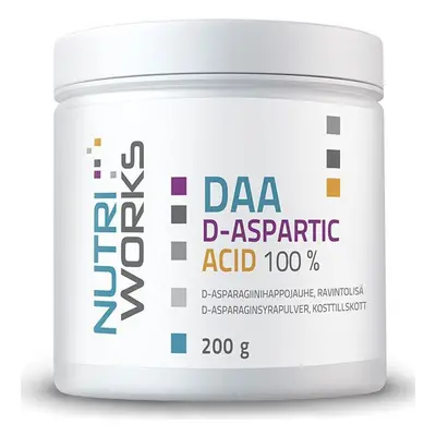 NutriWorks DAA D-Aspartic Acid, kyselina d-Asparagová, 200g