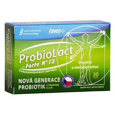 Favea ProbioLact forte N°12, Probiotika s prebiotiky, 30 kapslí