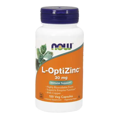 Now® Foods NOW L-OptiZinc Zinek + Měď, 30 mg, 100 rostlinných kapslí