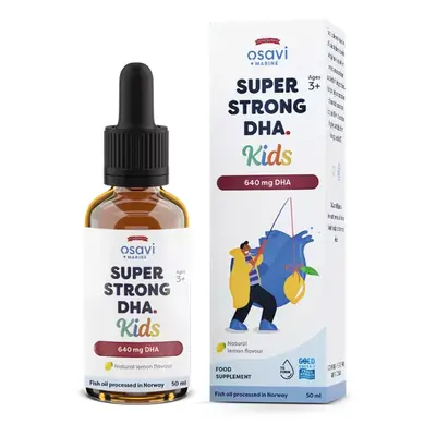 Osavi Super Strong DHA Kids, Extra silné DHA pro děti, 650 mg, citrón, 50 ml