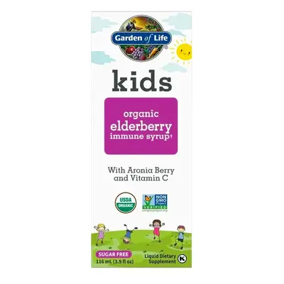 Garden of Life Kids Organic Elderberry Immune Syrup, sirup z černého bezu pro podporu imunity, 1