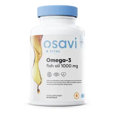 Osavi Omega-3 fish oil, rybí olej, 1000 mg, 60 softgel kapslí