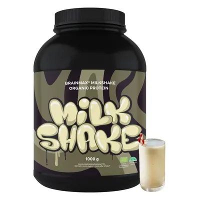 BrainMax Milkshake Protein, bez příchutě, BIO, 1000 g