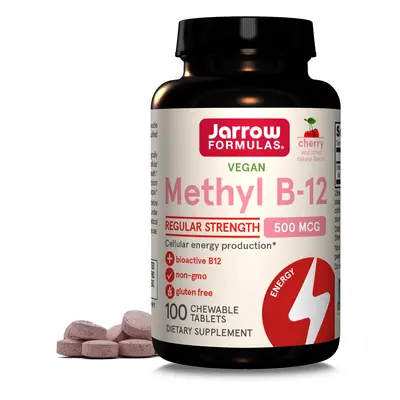 Jarrow Formulas Jarrow Methyl B-12 Cherry, Třešeň, 500 mcg, 100 žvýkacích tablet