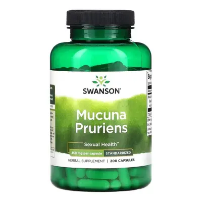 Swanson Mucuna Pruriens Extrakt (Sametové fazole), 350 mg, 200 kapslí