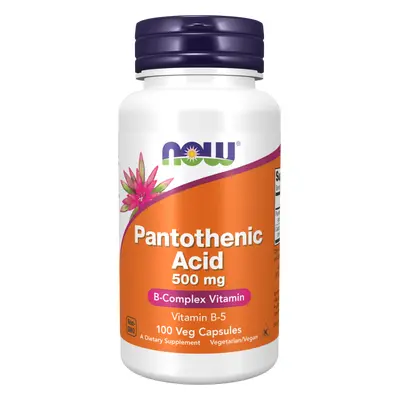 Now® Foods NOW Pantothenic Acid B5 (kyselina pantothenová), 500 mg, 100 rostlinných kapslí