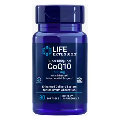 Life Extension Super Ubiquinol CoQ10 with Enhanced Mitochondrial Support, koenzym Q10, 100 mg, 3