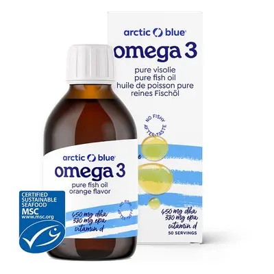 Arctic Blue Omega 3, 450 mg DHA, 380 mg EPA, Vitamin D 400 IU, 250 ml