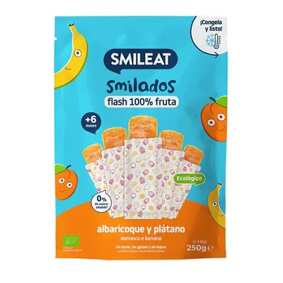 Smileat BIO 100% ovocné zmrzlinky k zamražení meruňka a banán 5ks 6M+, 250g