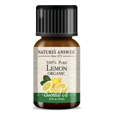 Nature's Answer Lemon Essential Oil, Citrón, esenciální olej, BIO, 15 ml