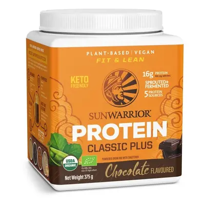 Sunwarrior Classic Plus Organic Protein, čokoládový, BIO, 375 g