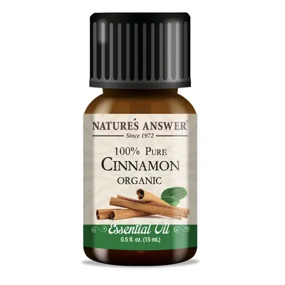 Nature's Answer Cinnamon Essential Oil, Skořice, esenciální olej, BIO, 15 ml