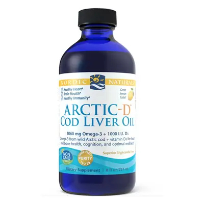 Nordic Naturals Arctic-D Cod liver oil (olej z tresčích jater) - Lemon, 237 ml