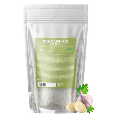 BrainMax Pure Pancake Mix Garlic & Herbs, Směs na lívance, česnek a bylinky, BIO, 1000 g