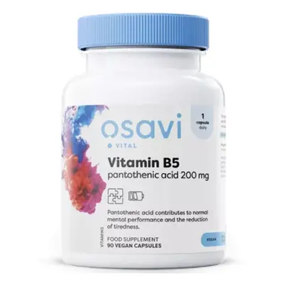 Osavi Vitamin B5, Kyselina pantothenová, 200 mg, 90 rostlinných kapslí