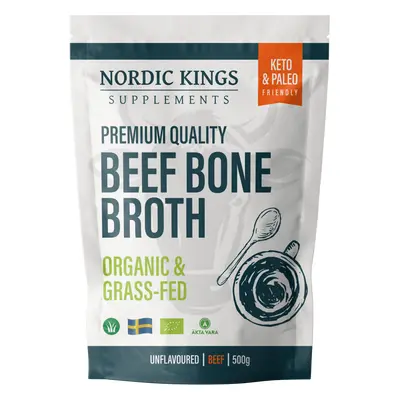 Nordic Kings - Prémiový hovězí vývar z kostí v prášku v BIO Grass-fed kvalitě, 500 g