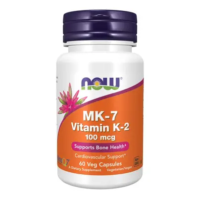 Now® Foods NOW MK-7 Vitamin K2, 100 mcg, 60 rostlinných kapslí