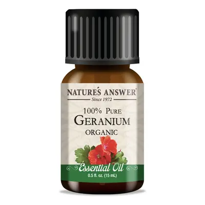 Nature's Answer Geranium Essential Oil, Gerániový esenciální olej, BIO, 15 ml