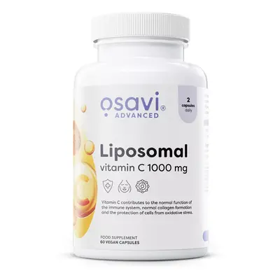 Osavi Liposomal Vitamin C, lipozomální vitamín C, 1000 mg, 60 rostlinných kapslí