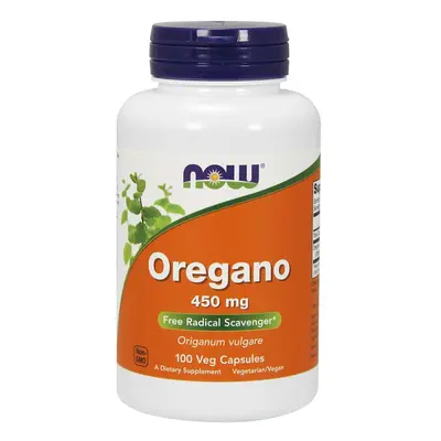 Now® Foods NOW Oregano, 450 mg, 100 rostlinných kapslí