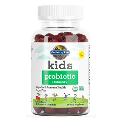 Garden of life Kids Probiotic (probiotika pro děti) 3 miliardy CFU, třešeň, 30 gumových bonbónů