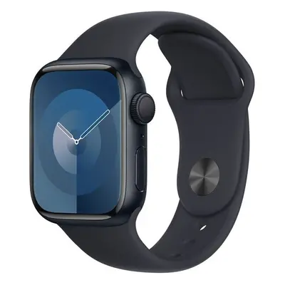 Apple Watch Series 9 41mm Temně inkoustový hliník s temně inkoustovým sportovním řemínkem M/L Te