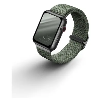 UNIQ Aspen Braided řemínek Apple Watch 46/45/44/42mm zelený