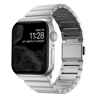 Nomad Aluminum hliníkový řemínek Apple Watch 49mm/45mm/44mm/42mm stříbrný