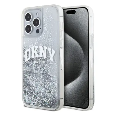 DKNY Liquid Glitter Arch Logo kryt iPhone 15 Pro Max čirý