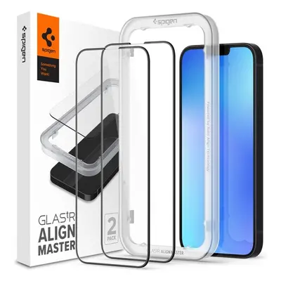 Spigen tR Align Master tvrzené sklo 2ks iPhone 14 Plus/13 Pro Max černé