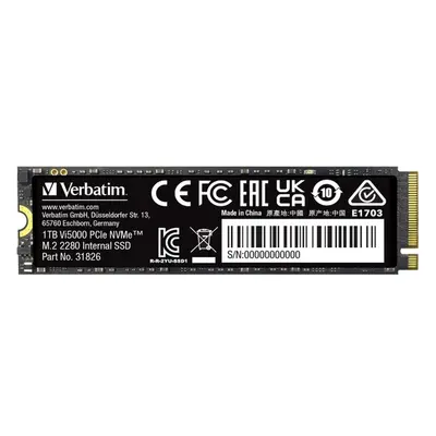 VERBATIM SSD Vi5000 Internal PCIe NVMe M.2 SSD 1TB