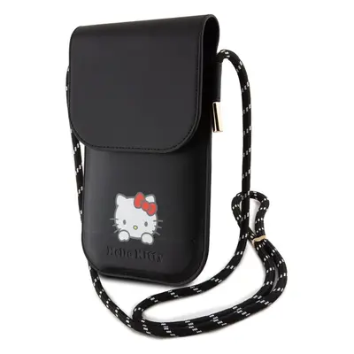 Hello Kitty PU Daydreaming Logo Leather Wallet Phone Bag černé