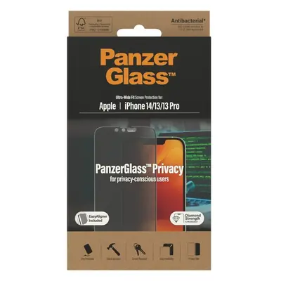 PanzerGlass™ Ultra-Wide Fit Privacy iPhone 14/13/13 Pro s instalačním rámečkem