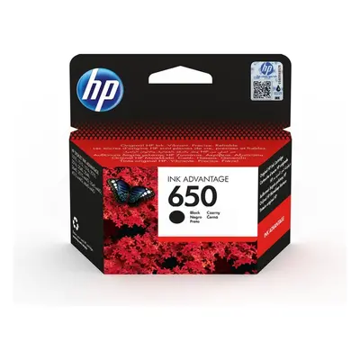 HP 650 Black Ink Cartridge Černá