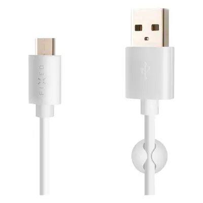 FIXED Datový a nabíjecí kabel s konektorem USB-C, USB 2.0, 3A Bílá