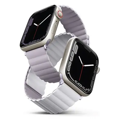 UNIQ Revix oboustranný řemínek pro Apple Watch 49/46/45/44/42mm Lilac (fialový/bílý)