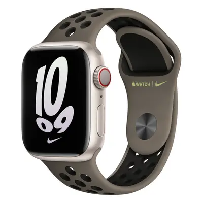 Apple Watch 41/40/38mm olivošedo/černý Nike sportovní řemínek Olivošedý/černý