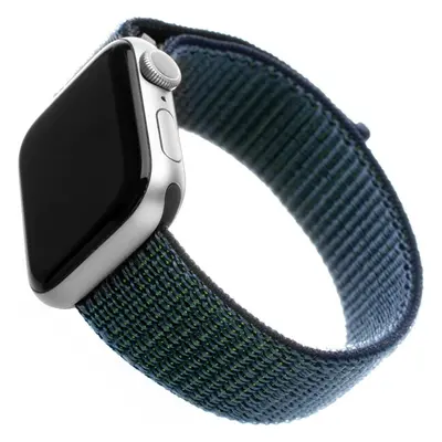 FIXED Nylon Strap nylonový pásek pro Apple Watch 42/44/45mm temně modrý