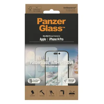 PanzerGlass™ Ultra-Wide Fit iPhone 14 Pro s Anti-reflexní vrstvou a instalačním rámečkem