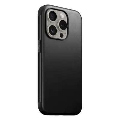 Nomad Modern Leather Case, black - iPhone 15 Pro (NM01613985) Černá